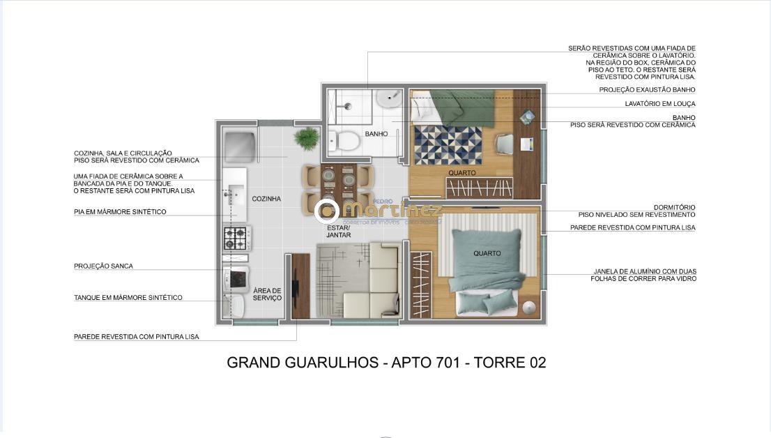 Apartamento à venda com 2 quartos, 40m² - Foto 3