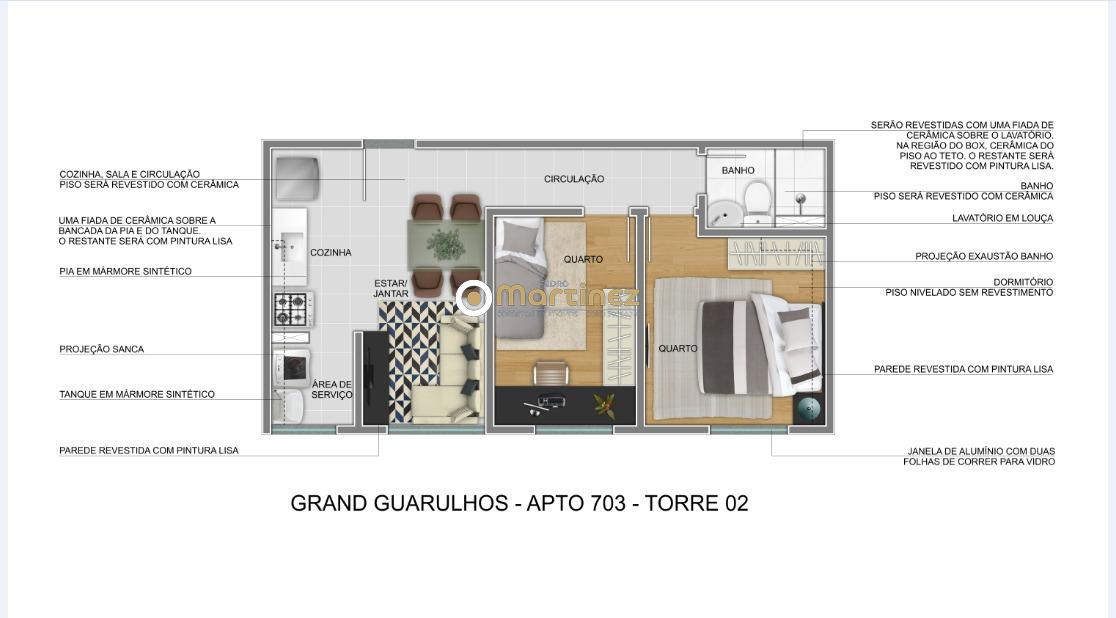 Apartamento à venda com 2 quartos, 40m² - Foto 7