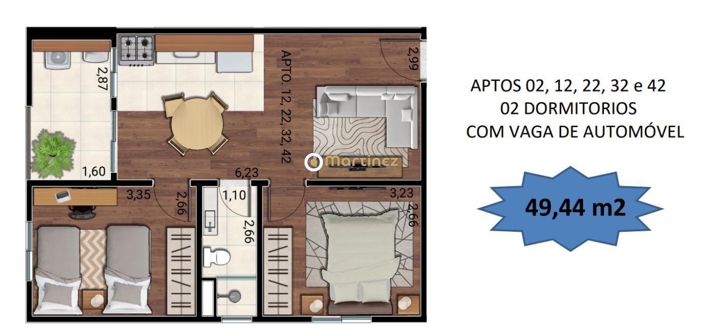 Apartamento à venda com 2 quartos, 49m² - Foto 8