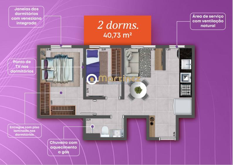 Apartamento à venda com 2 quartos, 40m² - Foto 15