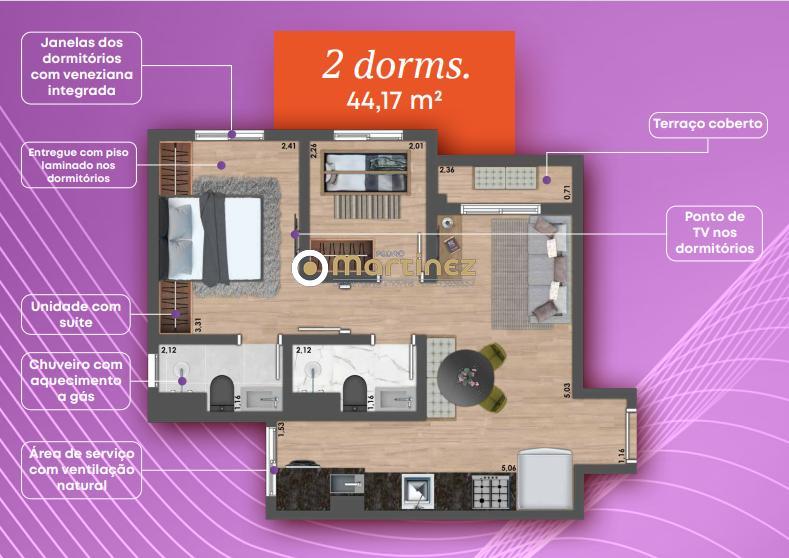 Apartamento à venda com 2 quartos, 40m² - Foto 14