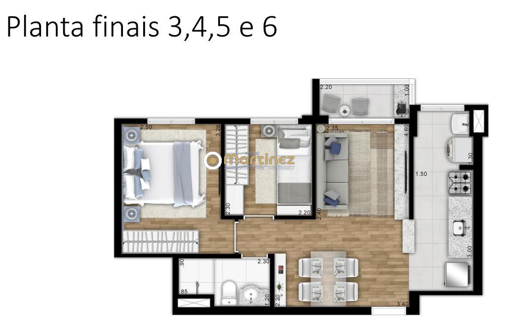 Apartamento à venda com 2 quartos, 45m² - Foto 4