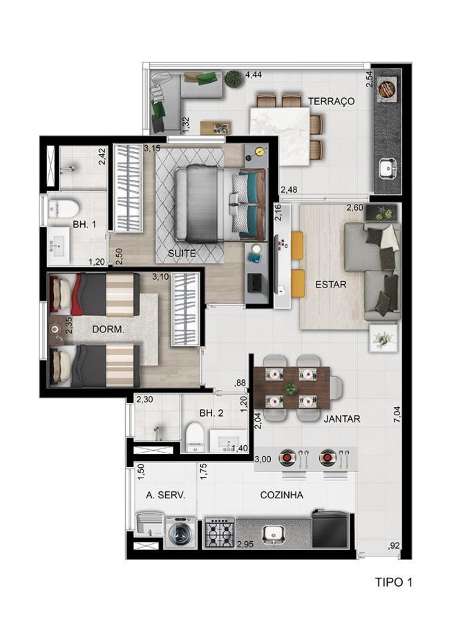 Apartamento à venda com 2 quartos, 67m² - Foto 12