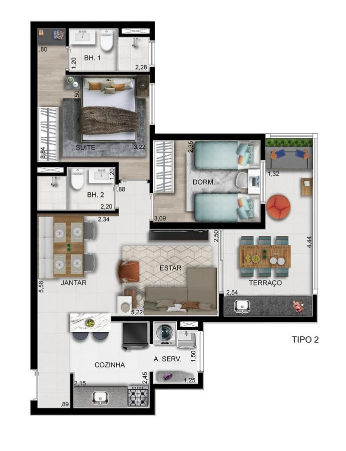 Apartamento à venda com 2 quartos, 67m² - Foto 13