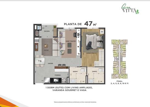 Apartamento à venda com 2 quartos, 48m² - Foto 4