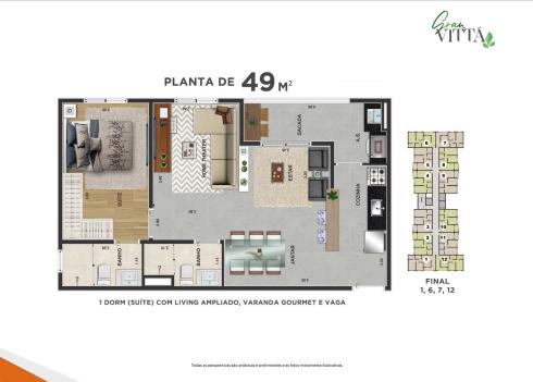 Apartamento à venda com 2 quartos, 48m² - Foto 7