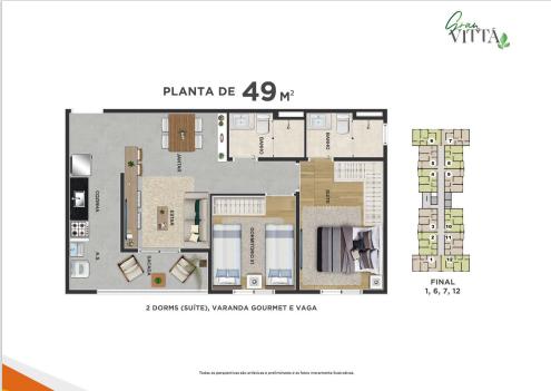 Apartamento à venda com 2 quartos, 48m² - Foto 6