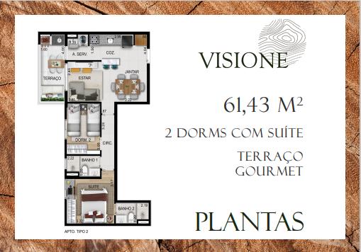 Apartamento à venda com 2 quartos, 61m² - Foto 3